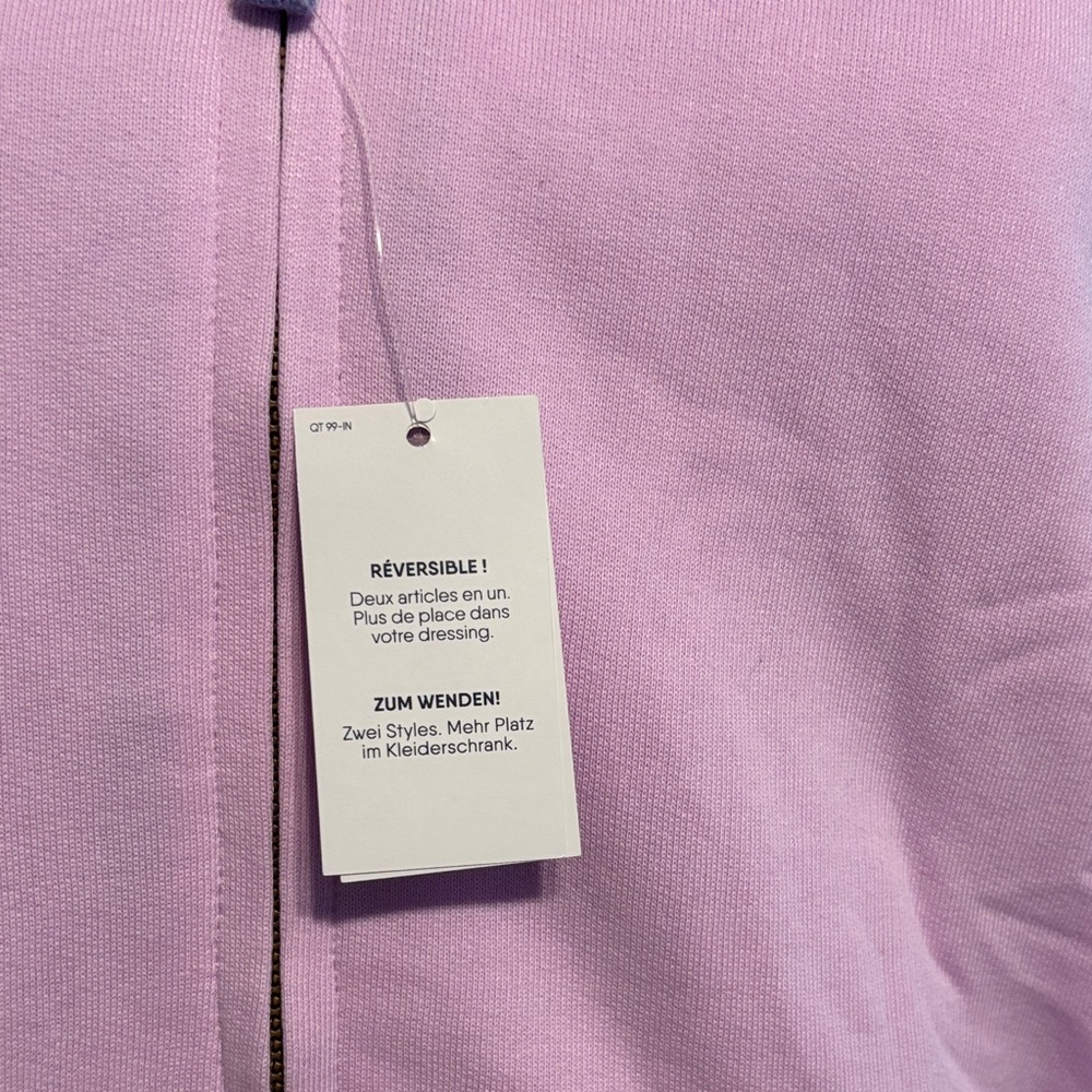 Lands’ End Lavender Zip-Up Hoodie Reversible cozy faux- Fur XXL - Girls - Picture 3 of 16